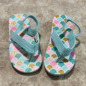 Carter's Multicolor Scallop Flip Flops
